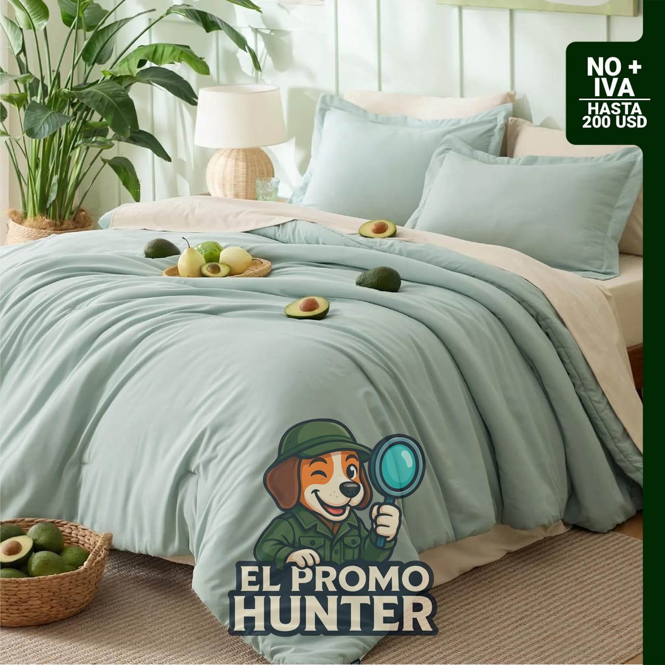 Juego de edredón BEDSURE tamaño Queen de 7 piezas con diseño boho, incluye edredón, sábanas y fundas.