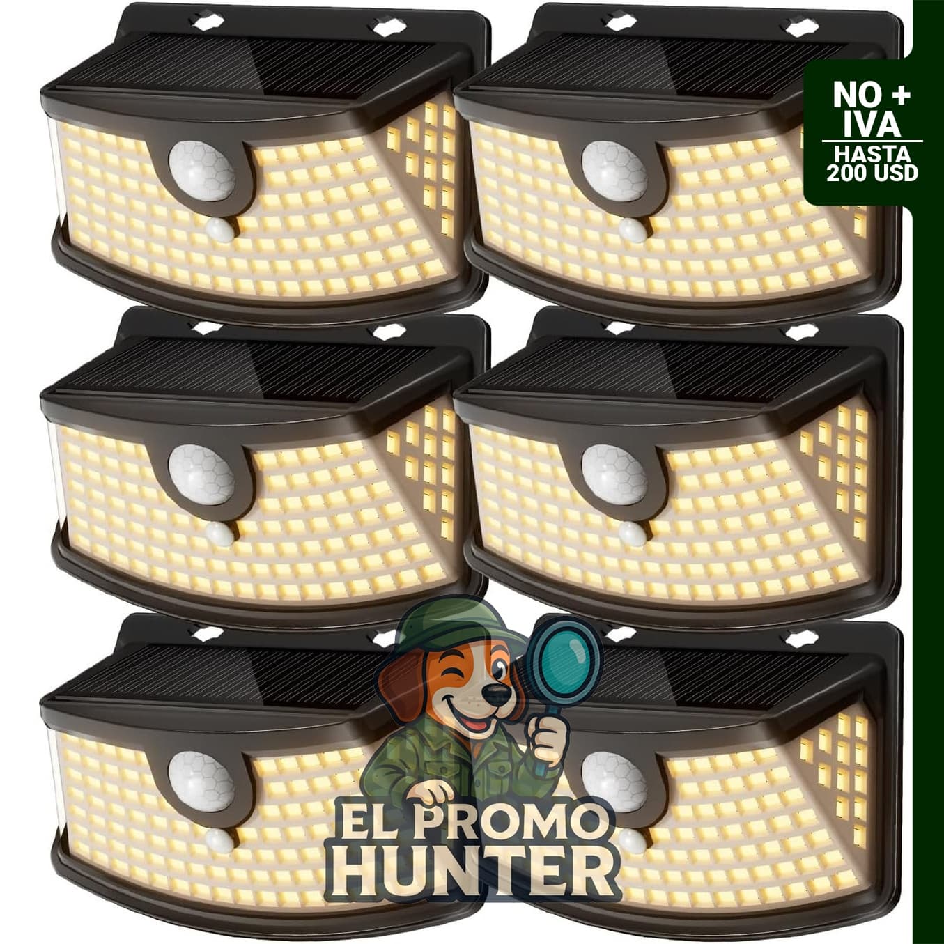 Aootek luces solares con sensor de movimiento para exteriores, 120 LED.