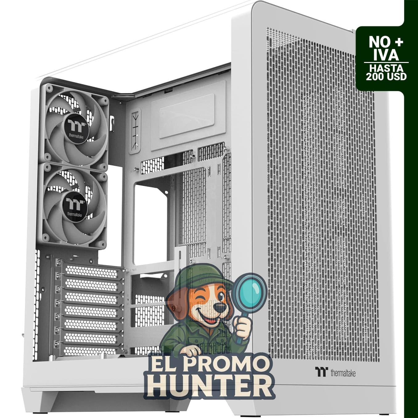 Thermaltake View 390 Air, torre media con soporte para radiador de 360mm y distancia para GPU de 420mm.