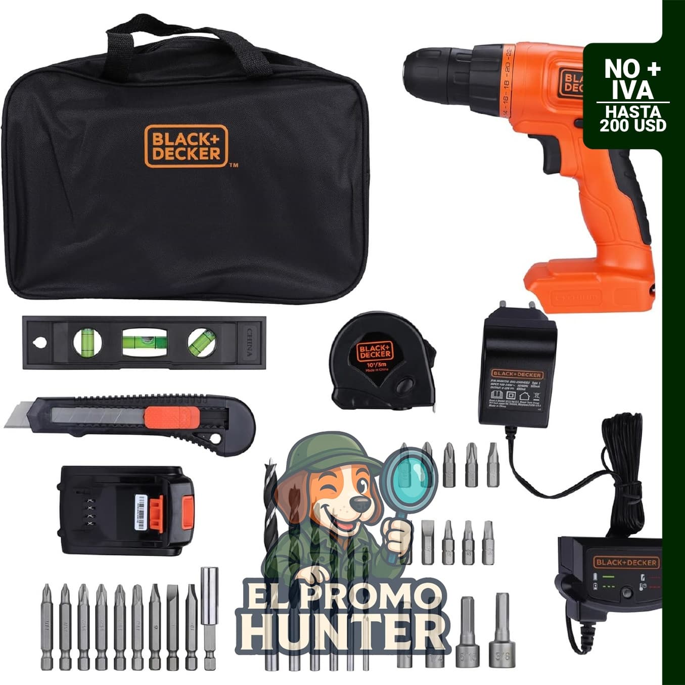 Taladro/controlador Lithium 20 V BDCD120VA Black & Decker.
