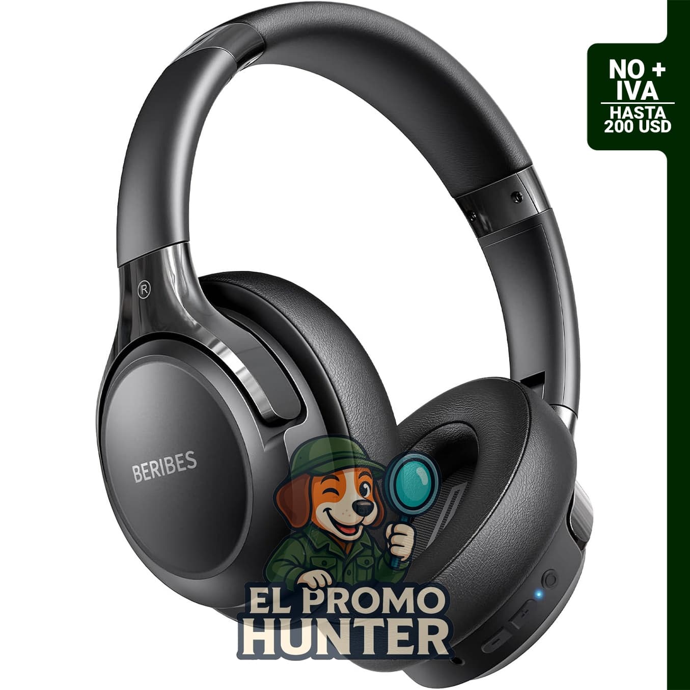 BERIBES Auriculares Bluetooth sobre la oreja, estéreo.