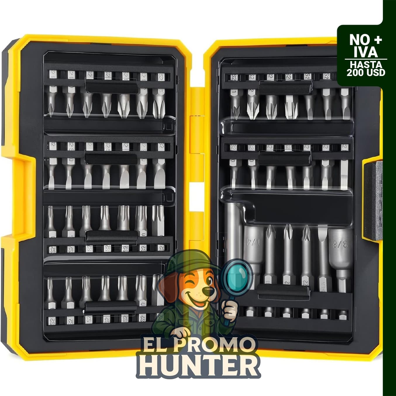 TGFTGF juego de 49 piezas de brocas de destornillador, incluye brocas de seguridad Torx, Hex, SQ, PH y SL.