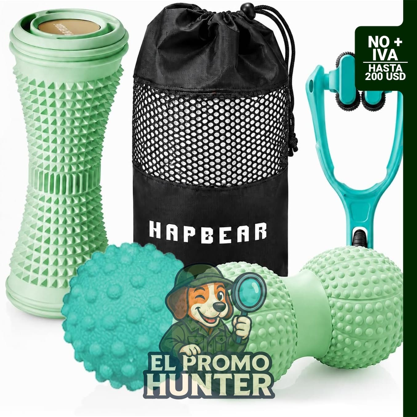 HAPBEAR Juego de 4 bolas de masaje para alivio de la fascitis plantar, incluye bolsa de almacenamiento.