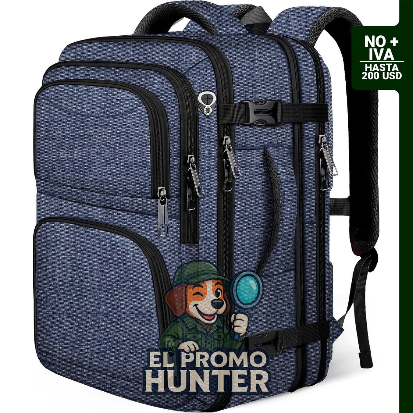 Mochila Fxcelets expansible para laptop de 17.3" (43.2 cm), aprobada por la TSA, ligera y adecuada para viajes.
