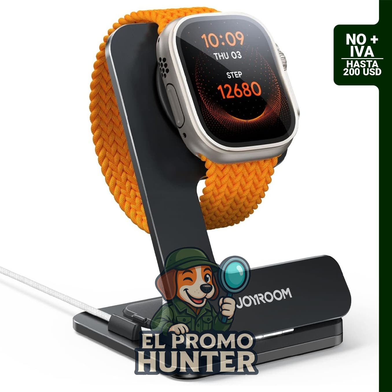 Soporte magnético de carga rápida JOYROOM para Apple Watch, compatible con modelos Ultra y Series 1 a 11.