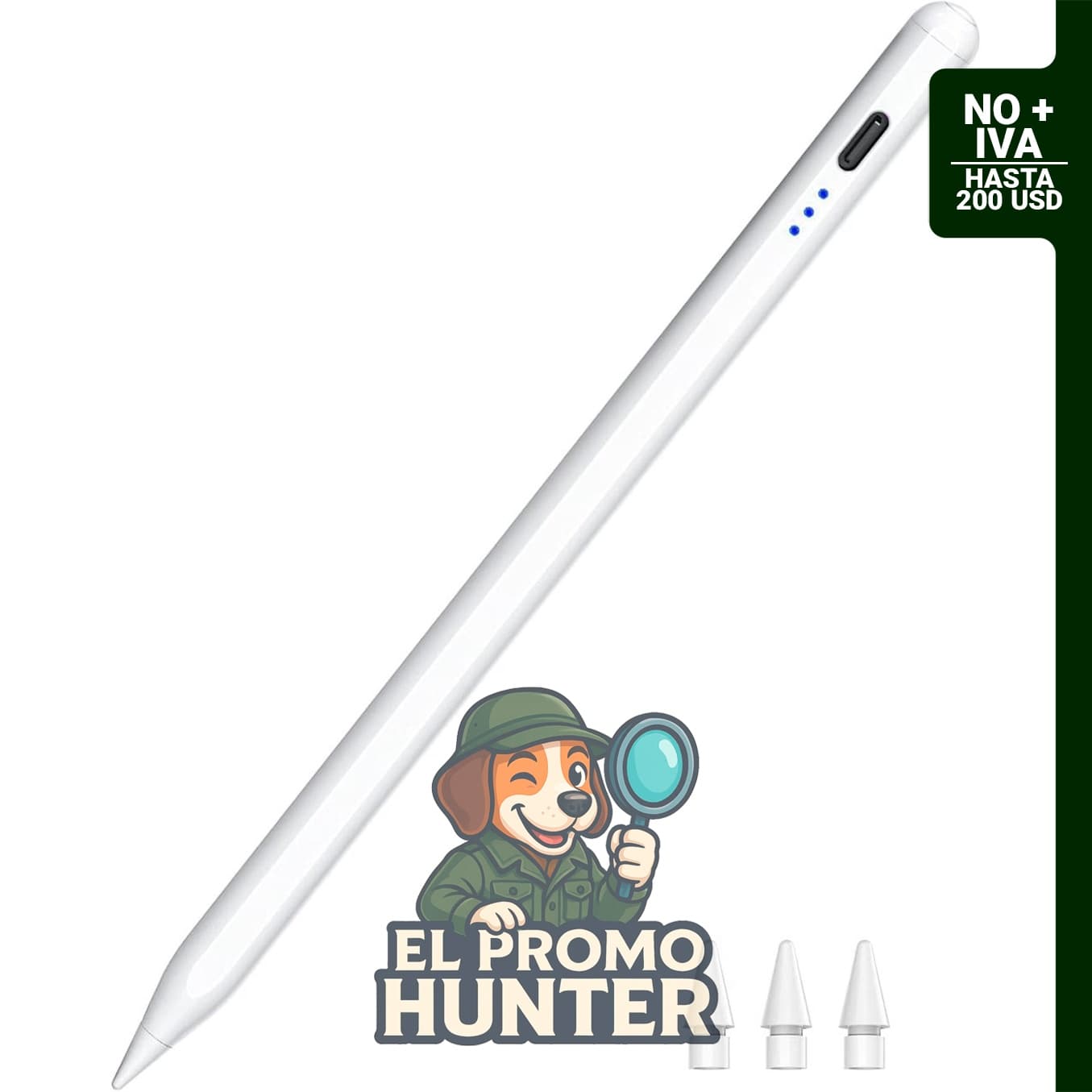 HATOKU Lápiz Stylus magnético para iPad 2018-2025, carga rápida en 15 minutos, sensibilidad de inclinación y rechazo de palma.