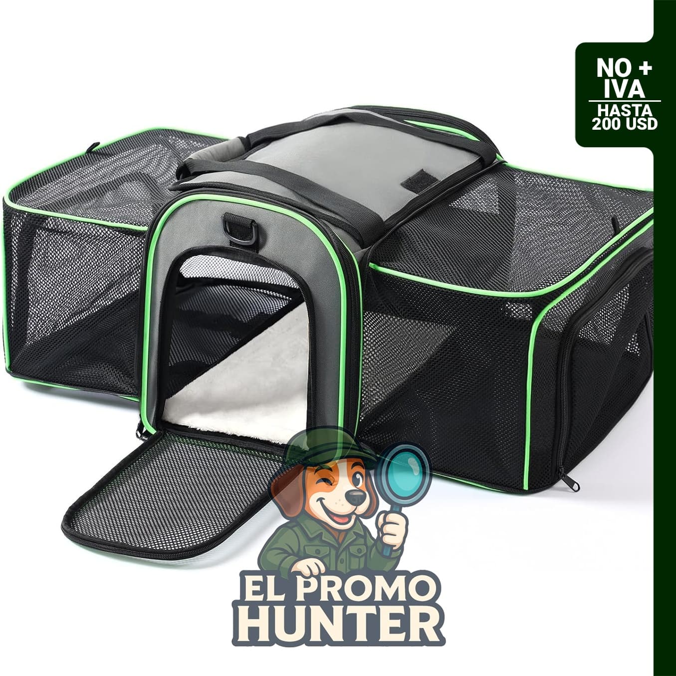 Gardner Pet Transportador expandible para gatos de hasta 6.8 kg.