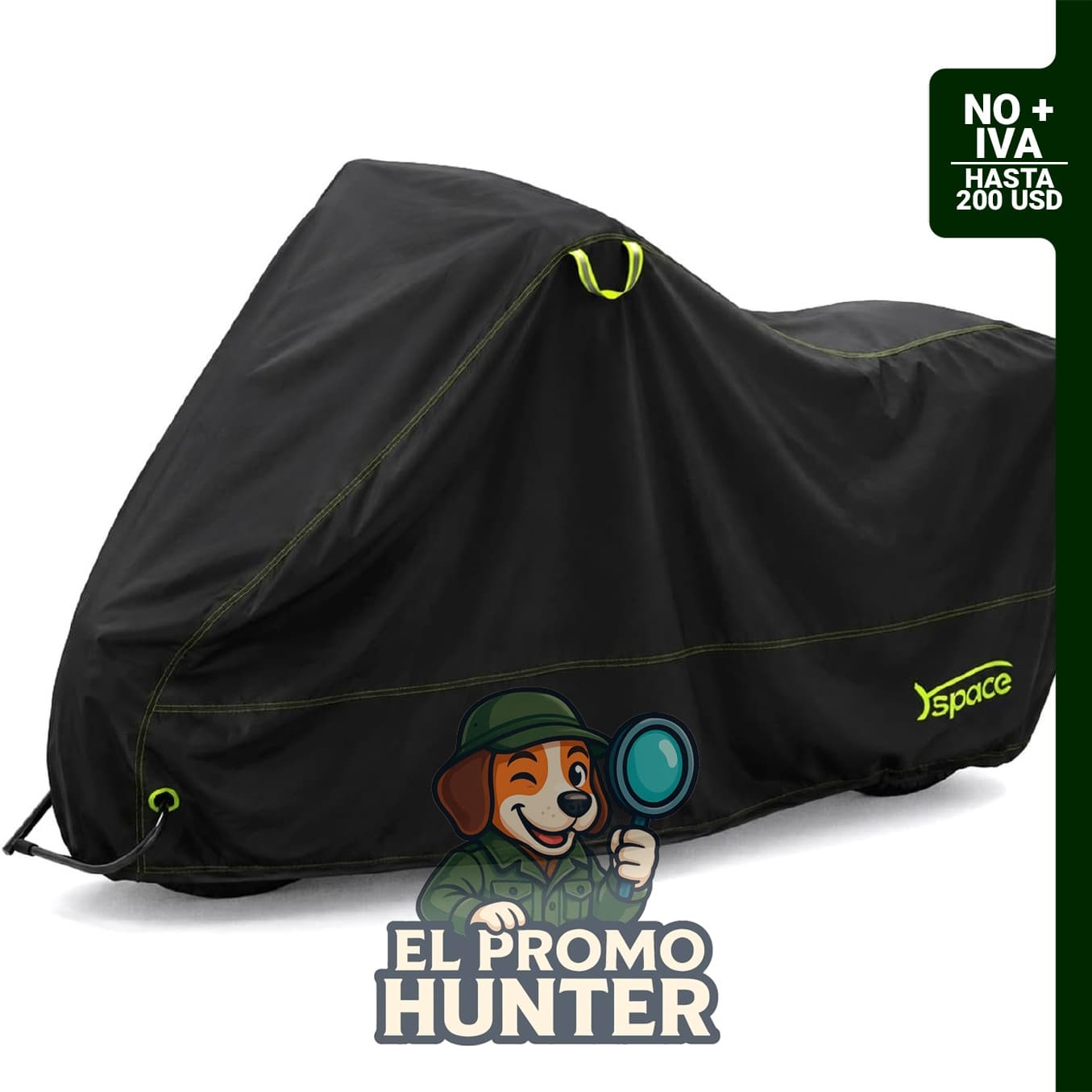 YSPACE Funda impermeable para motocicleta al aire libre con tiras.