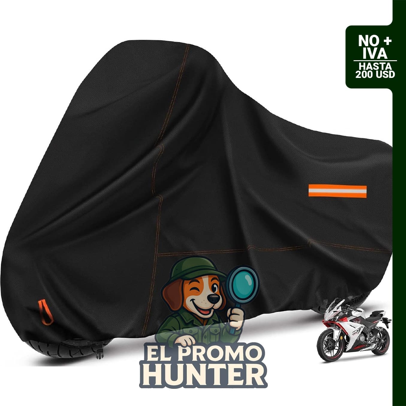 Enzeno Funda impermeable para motocicleta, lona para lluvia.