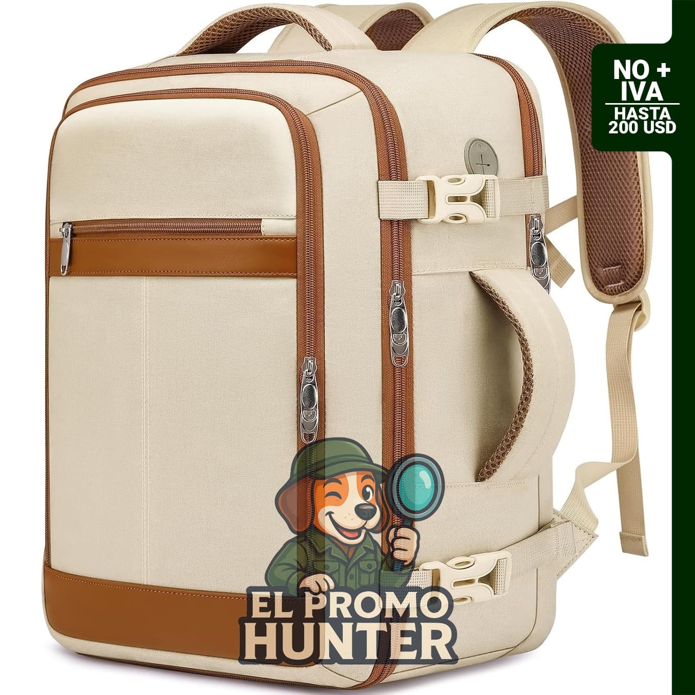 Mochila de viaje para mujer, aprobada para vuelos.