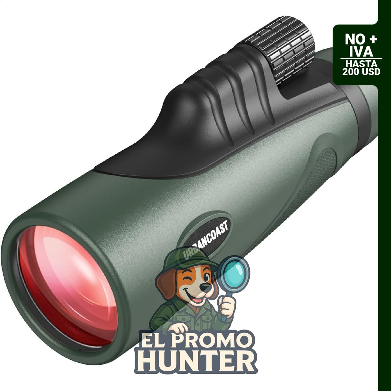 Telescopio monocular 15x54, impermeable, prisma BAK4 y lente FMC, ideal para observación de aves y caza.