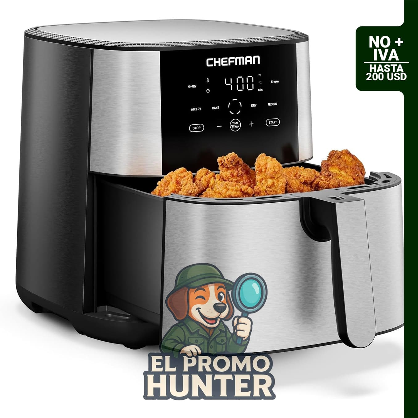 Chefman Quart Air Fryer, electrodoméstico para freír con aire.