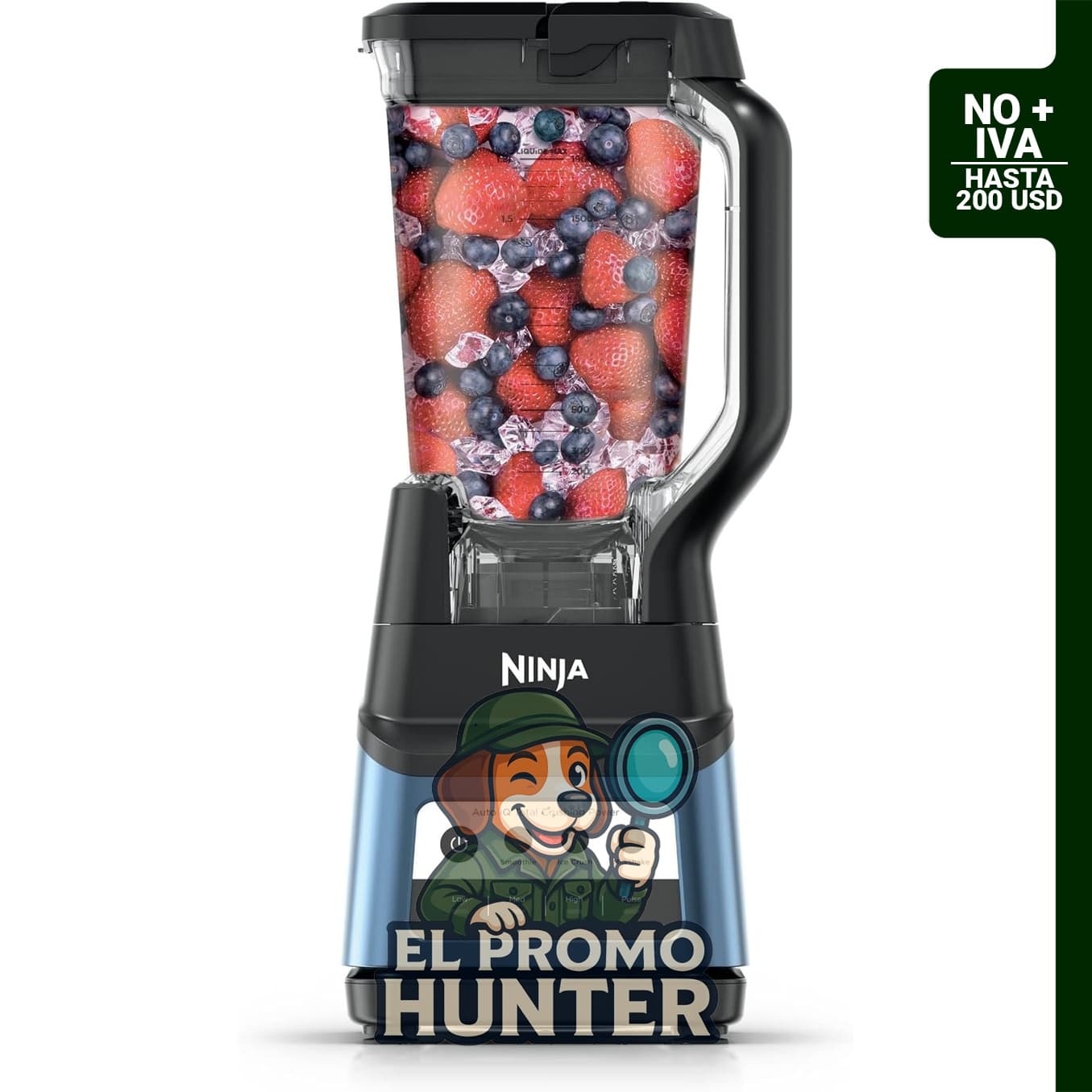 Licuadora Ninja Professional Plus Auto-iQ, 1400W, jarra de 72 oz (2.1 L).