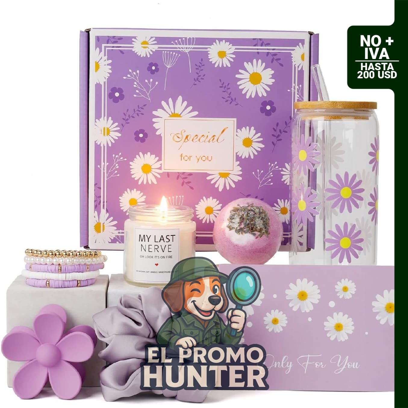 Caja de regalo de cumpleaños TIAN DIAN para mujeres y niñas, incluye tazas de vidrio estéticas.