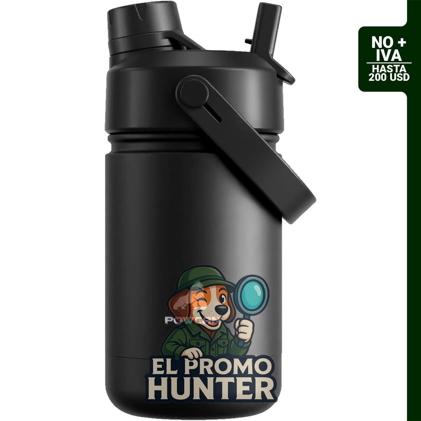 Botella de agua para niños de 12 oz, acero inoxidable, tapa con popote de 2 en 1, sin BPA.