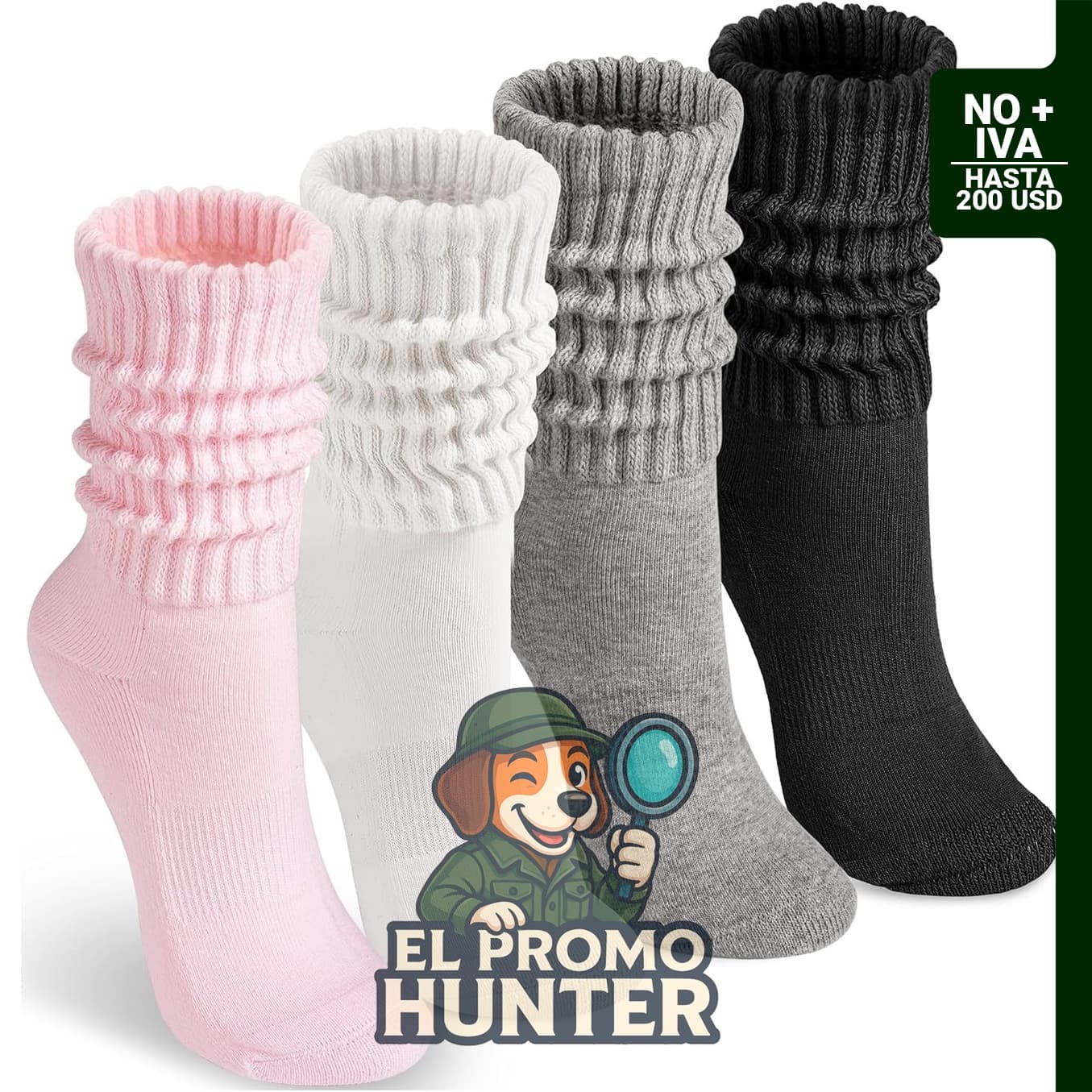 HONGTEYA calcetines holgados de algodón, acolchados, talla 5-11.