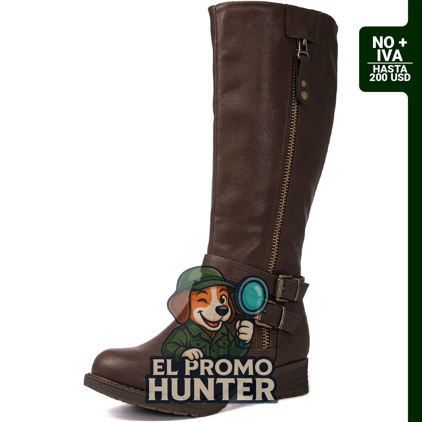Botas altas hasta la rodilla GLOBALWIN para mujer, diseño de equitación con tacón bajo.