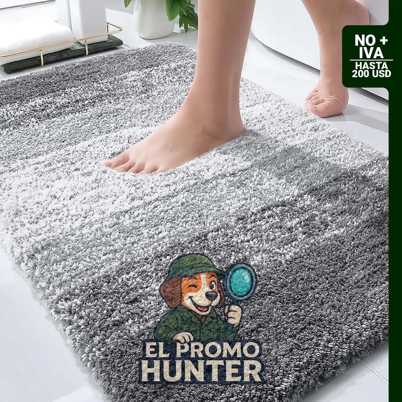 Olanly Tapete de baño de 76.2 x 50.8 cm, microfibra absorbente, parte trasera de goma, lavable a máquina.