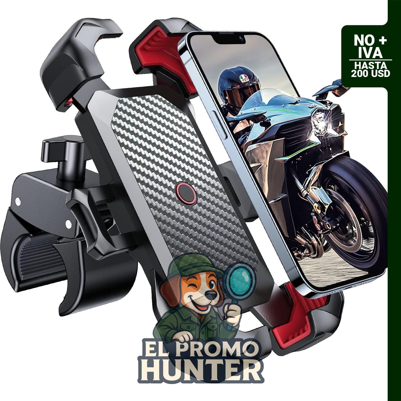 JOYROOM Soporte para teléfono de motocicleta, bloqueo automático de 1s, anti-sacudida hasta 100 mph, instalación rápida de 10s.