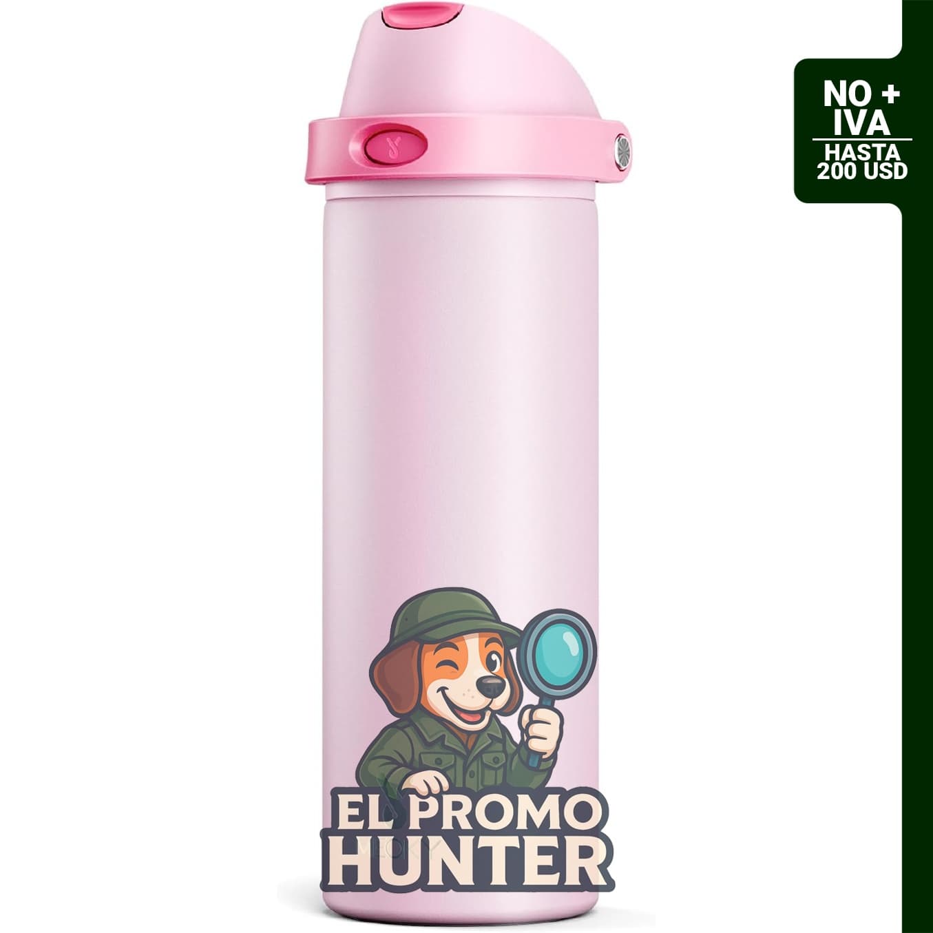 Meoky botella de agua de acero inoxidable de 24 oz con pajita 2 en 1 y tapa con pico, a prueba de fugas.