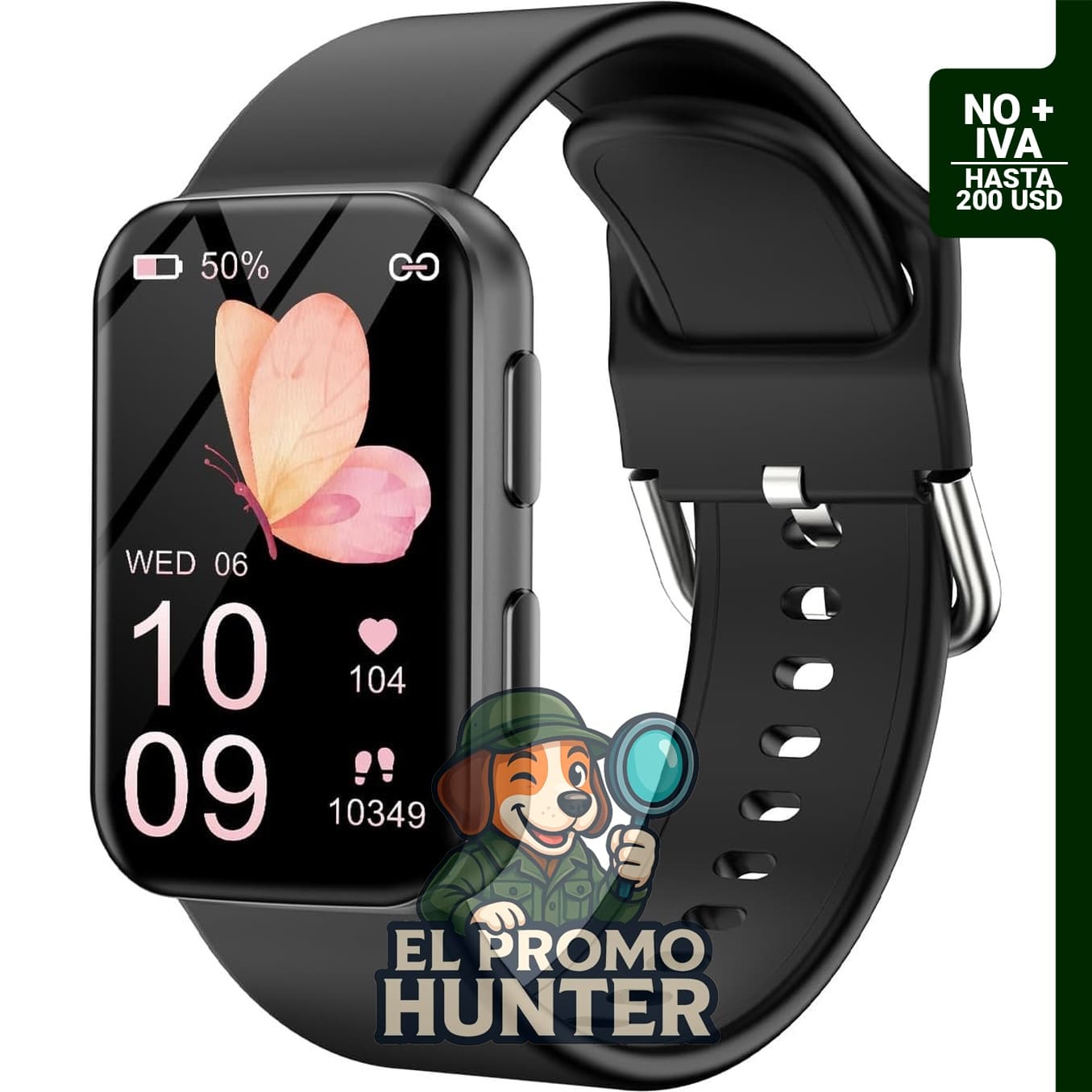 MorePro Reloj de seguimiento de actividad física con monitor de presión arterial y frecuencia cardíaca 24/7.