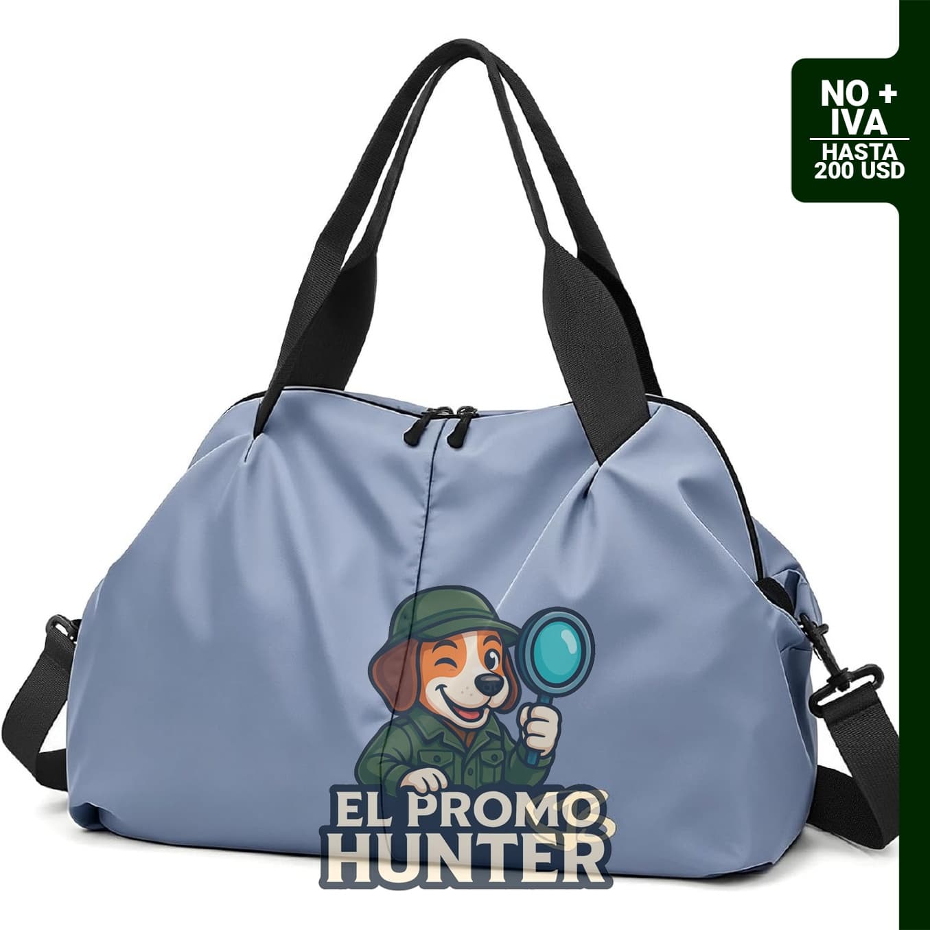Bolsa de gimnasio Vllcsla de 17" (43 cm) con bolsillo húmedo, ideal para viajes y entrenamiento.