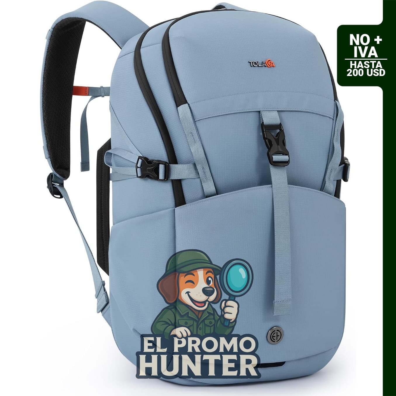 Tolaccea mochila de transporte de 30 L, impermeable, con cremallera YKK, aprobada para vuelo.