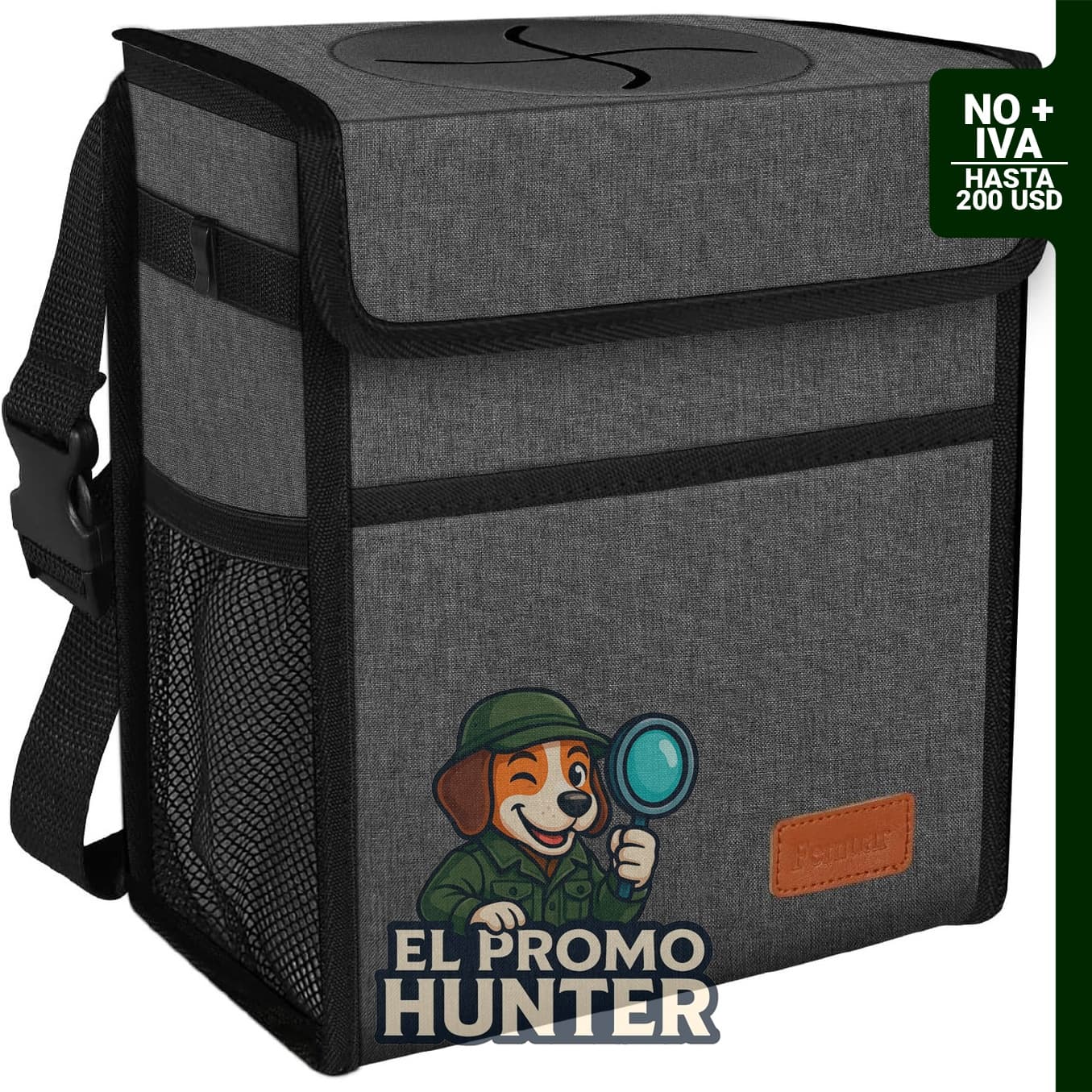 Bolsa de basura impermeable para automóvil, basurero con tapa, plegable y portátil, con bolsillo de malla.