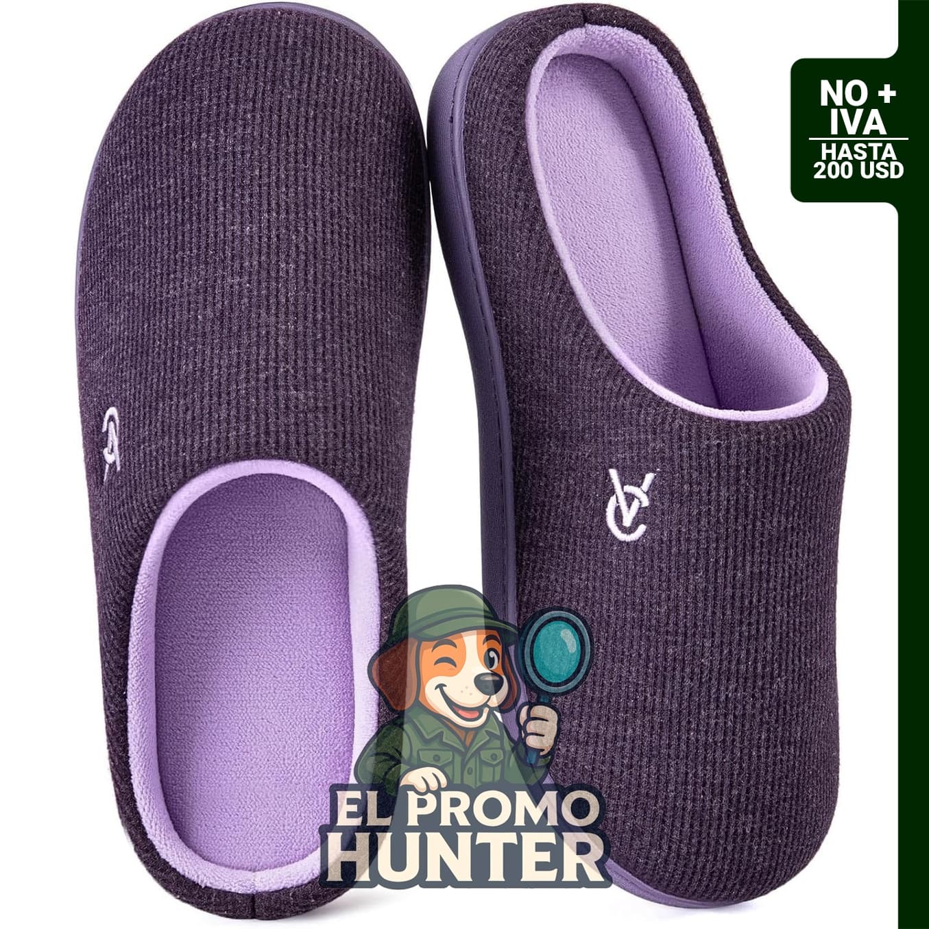 Pantuflas VeraCosy de dos tonos para mujer, fabricadas en espuma viscoelástica.