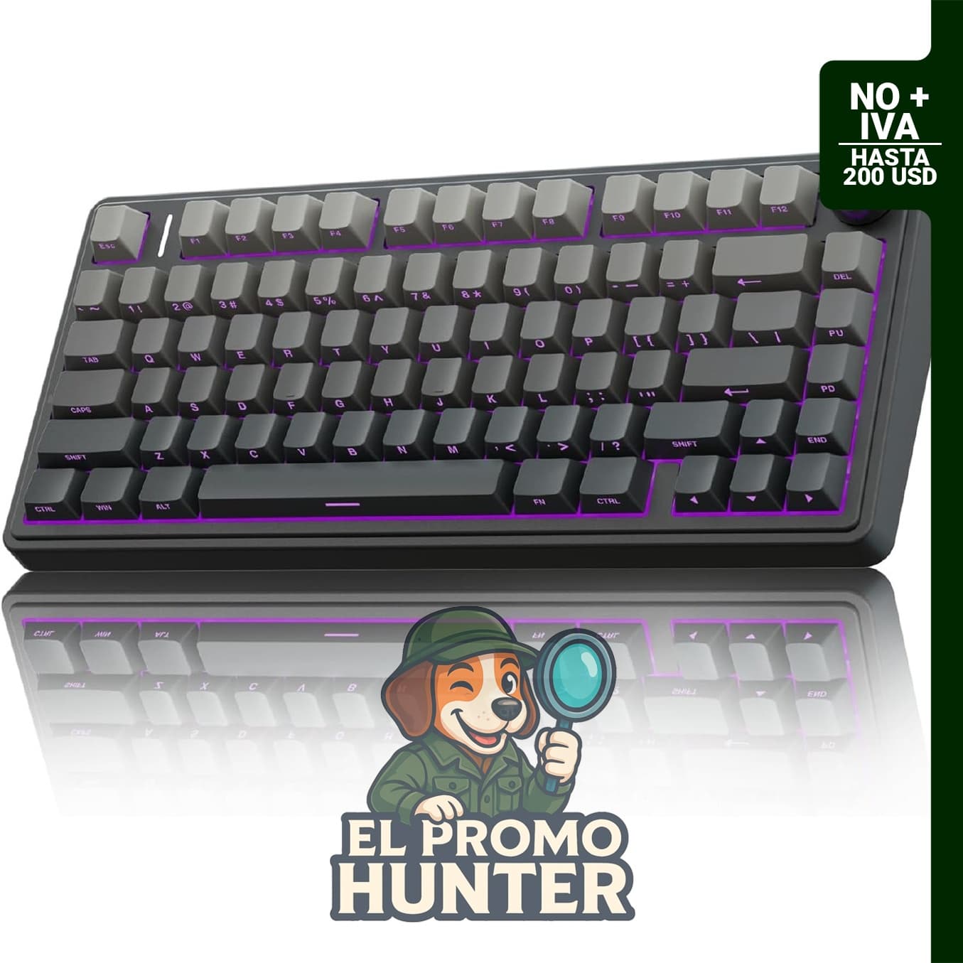 AULA Teclado mecánico inalámbrico F75 Pro, teclado del 75% con retroiluminación RGB y teclas PBT.
