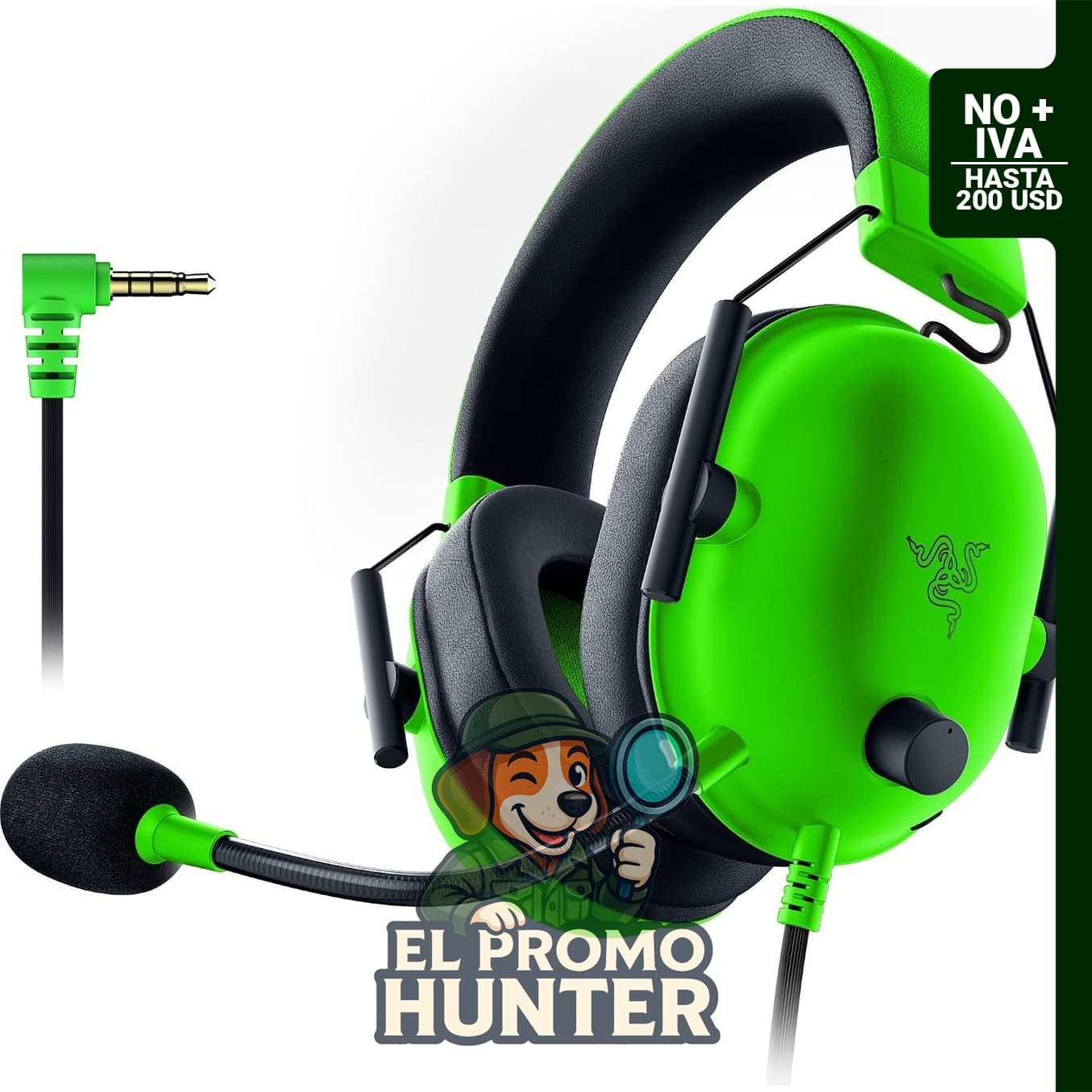 Razer BlackShark V2 X Auriculares para juegos con conector de audio de 0.1 in.