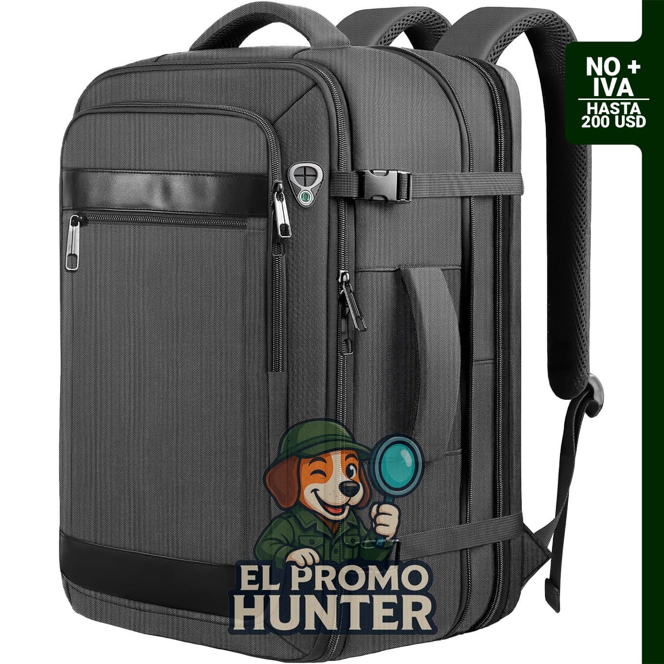 Mochila expandible para portátil de 17.3 pulgadas.