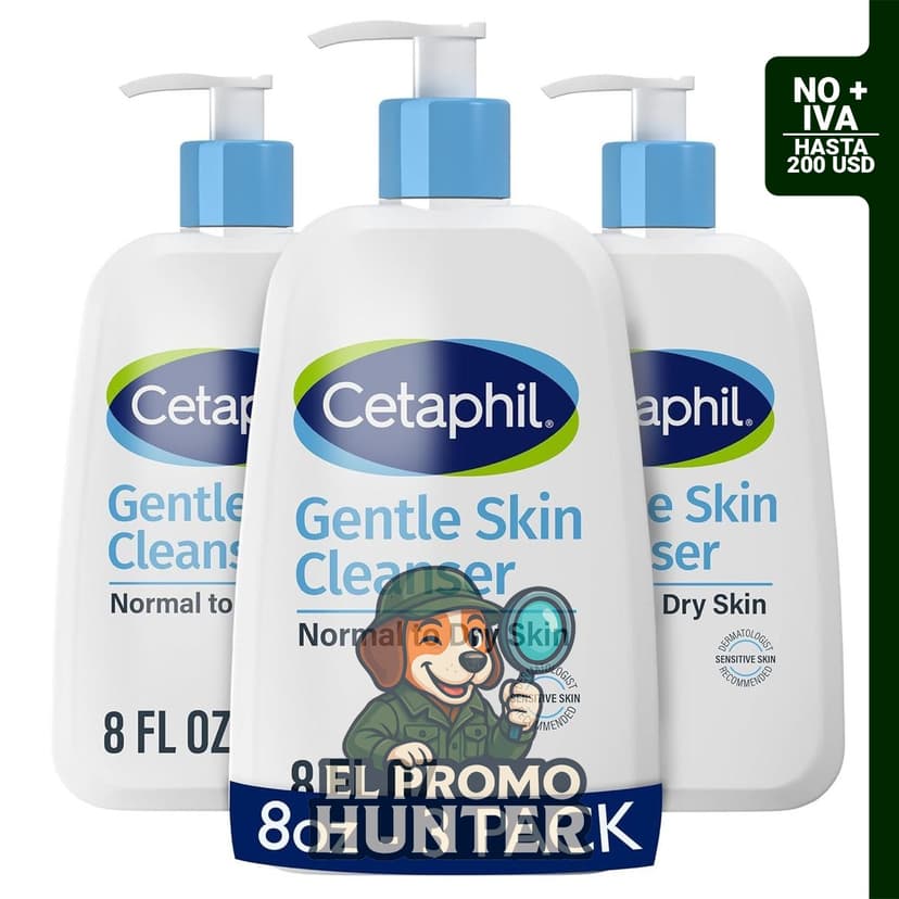 Cetaphil Limpiador suave, gel hidratante para rostro y cuerpo, 8 oz (227 g).