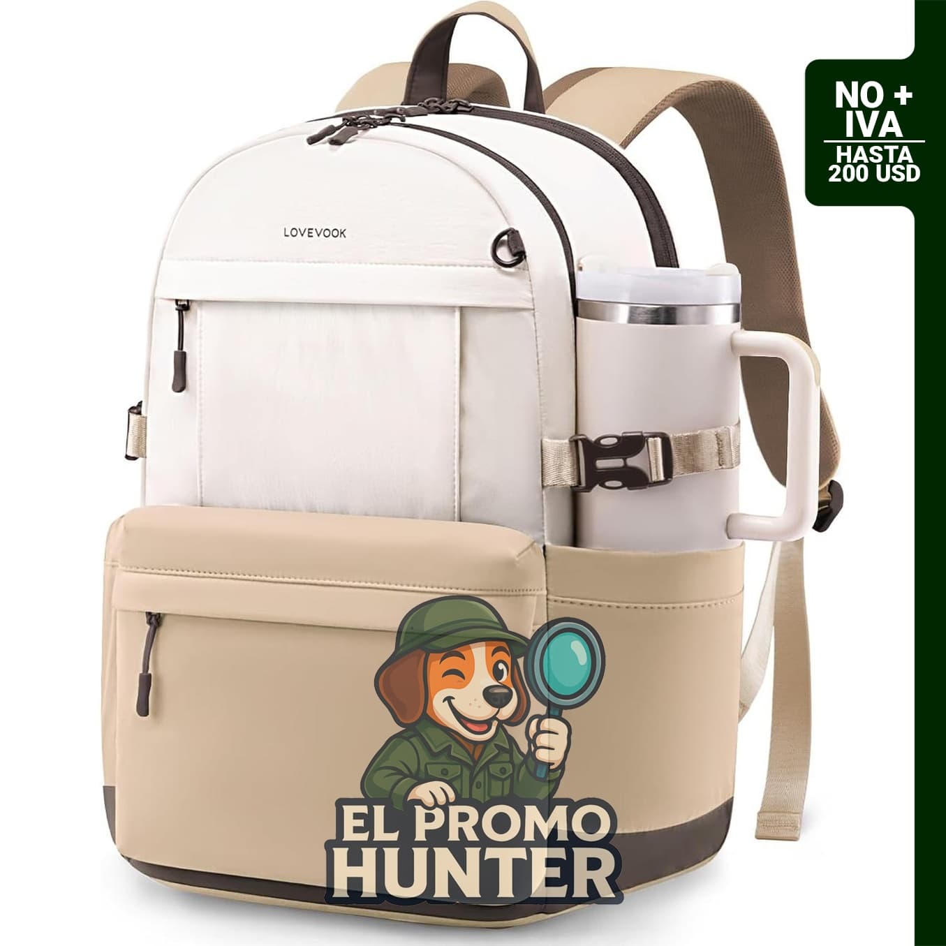 LOVEVOOK Mochila para laptop de 15,6" (39,6 cm), impermeable, ideal para trabajo y viajes.