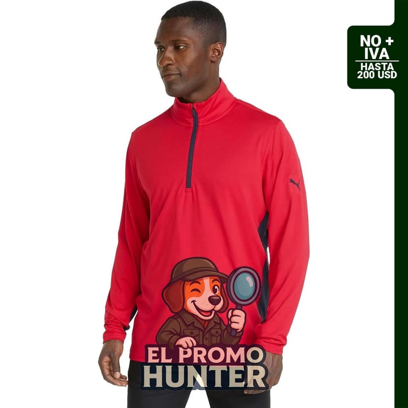 PUMA Cremallera de 1/4 para hombres, prenda de ropa técnica.