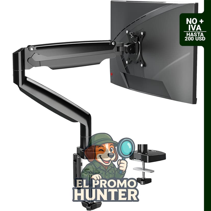 Soporte para monitor DreamAxis, compatible con pantallas de hasta 32" (81 cm), brazo ajustable y movimiento completo.