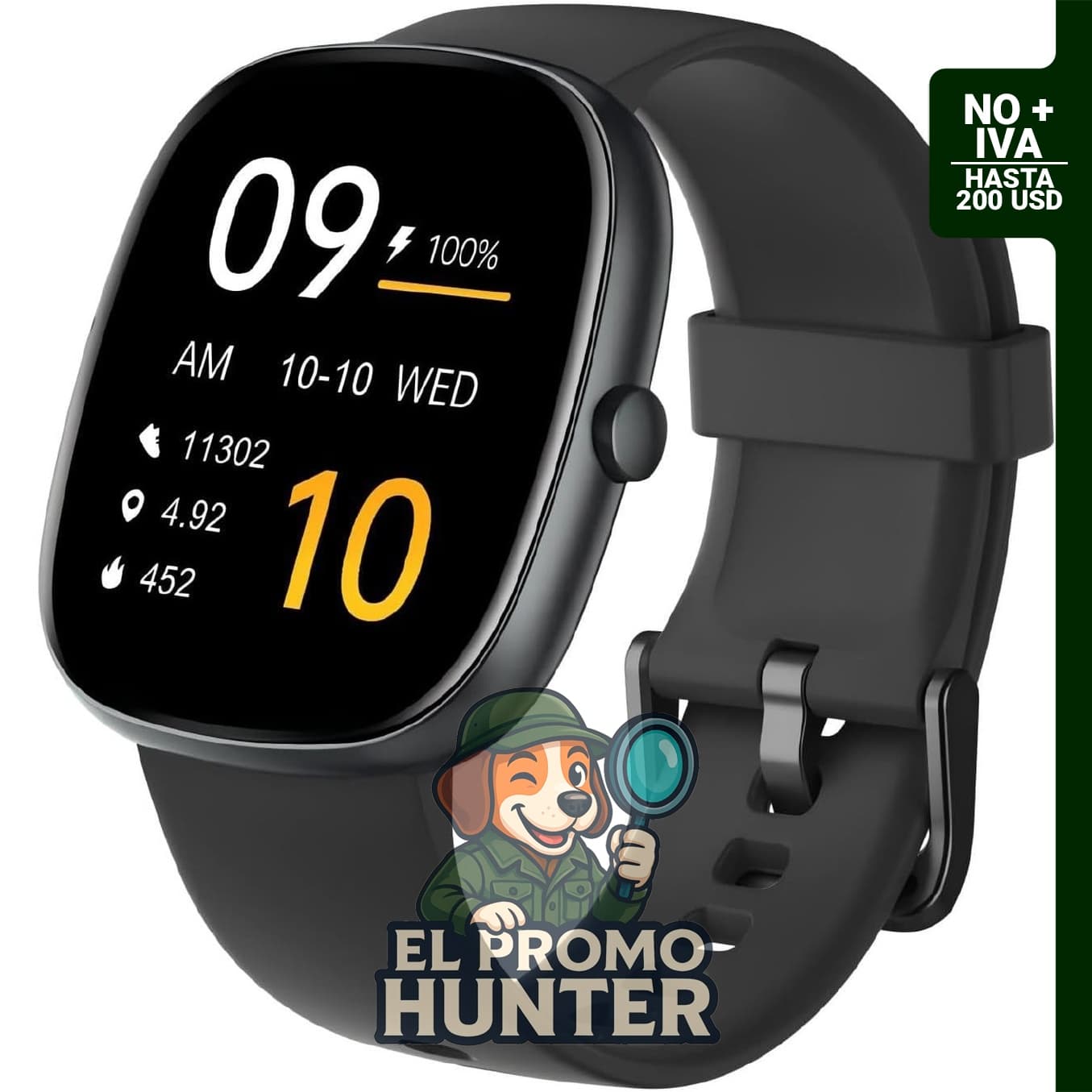 HUAKUA Reloj inteligente Bluetooth para hombres y mujeres.