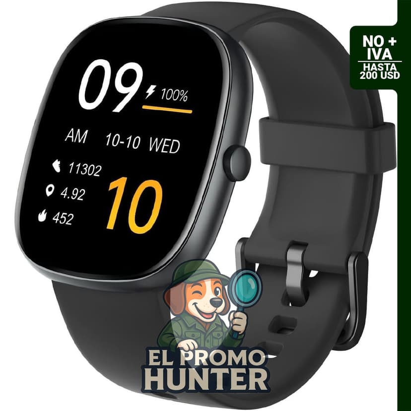 HUAKUA Reloj inteligente Bluetooth para hombres y mujeres.