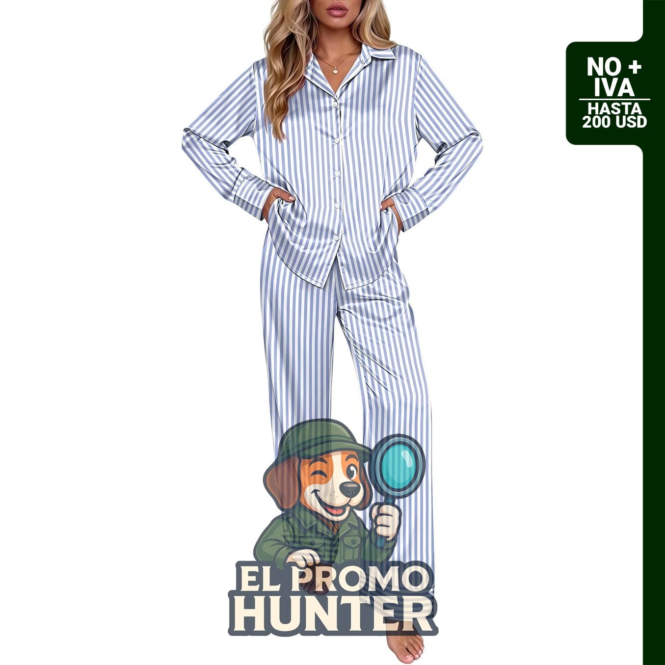 Ekouaer Pijama de seda para mujer, de manga larga, 2 piezas.