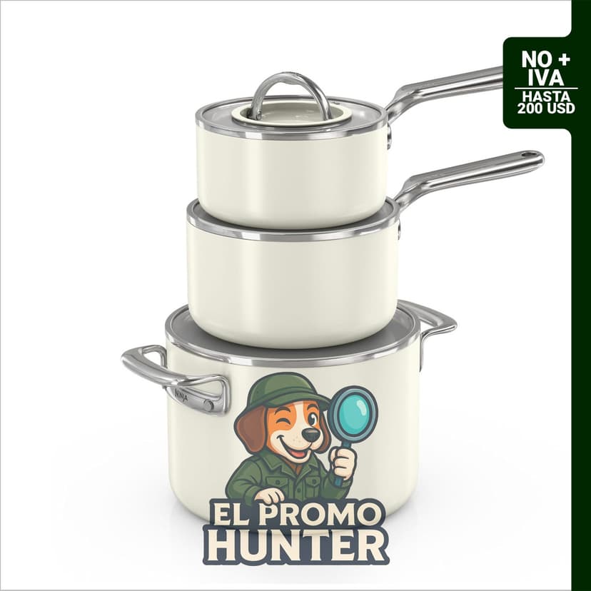Ninja NeverQuit™ CQ19006IV2 - Juego de utensilios de cocina de cerámica.