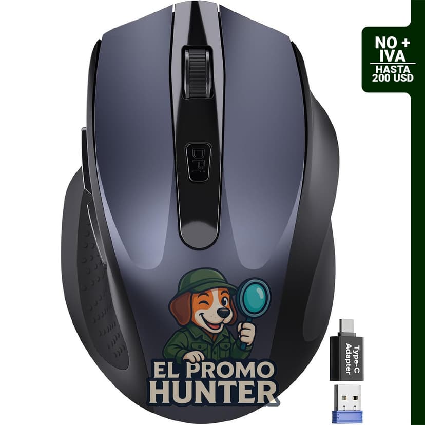 Ratón inalámbrico silencioso para laptop.
