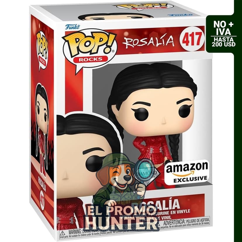 Funko Pop! Rocks: Rosalia (Bizcochito) - Diamond Glitter, figura de vinilo coleccionable.
