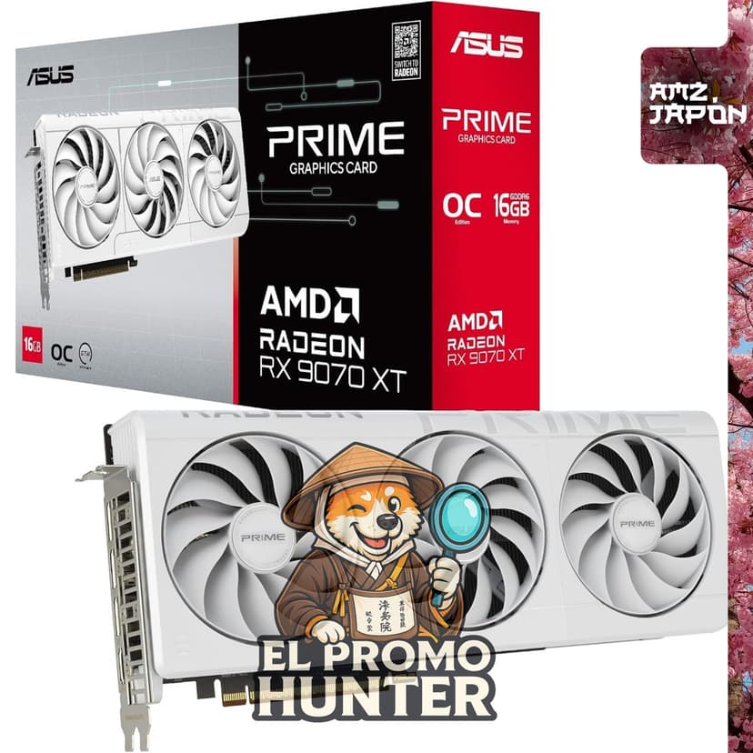 Tarjeta de video ASUS AMD Radeon RX 9070 XT, PCIe 5.0, 16GB GDDR6.