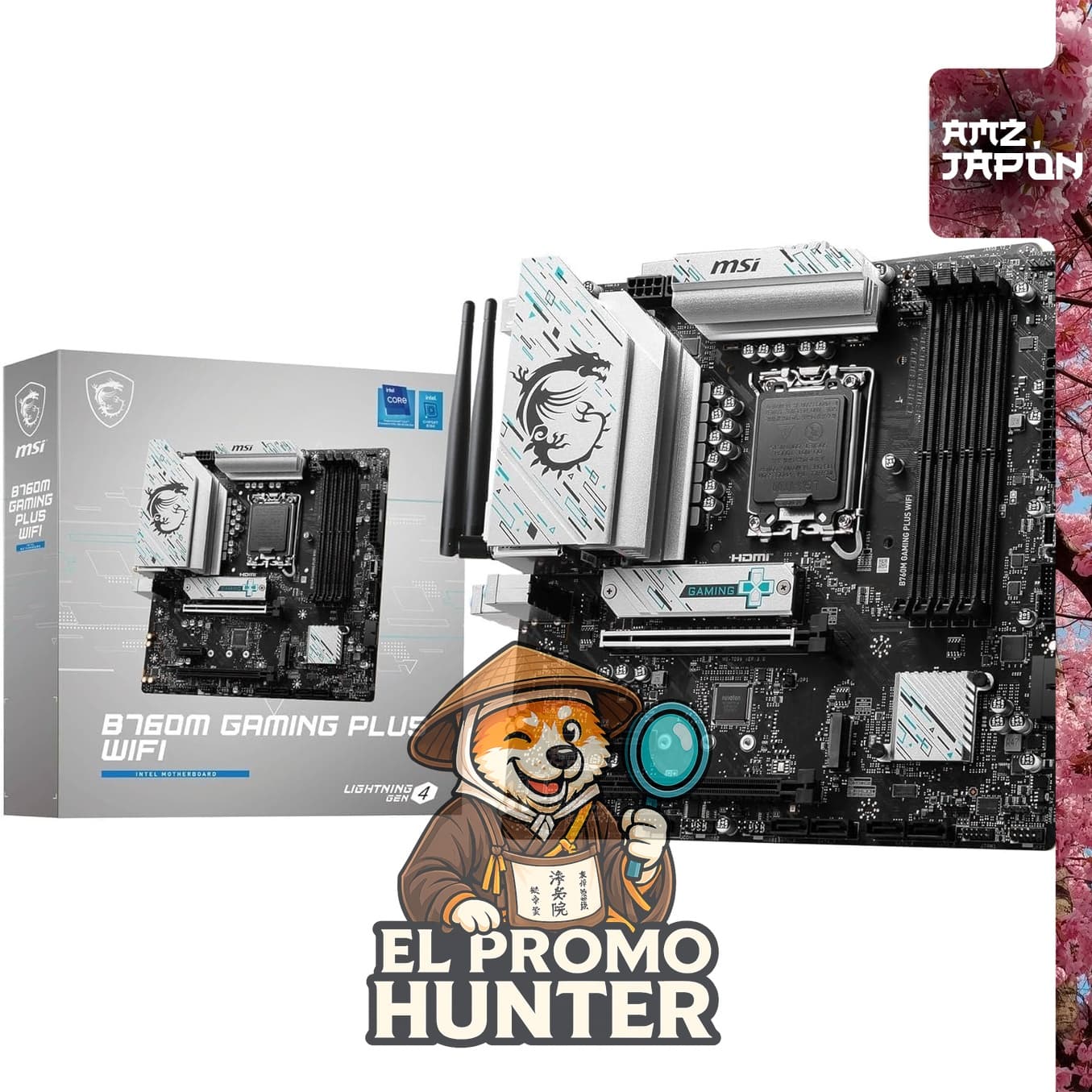 Placa base MSI B760M GAMING PLUS WIFI para CPU Intel de 14ª/13ª/12ª generación (LGA1700) DDR5 Micro-ATX.