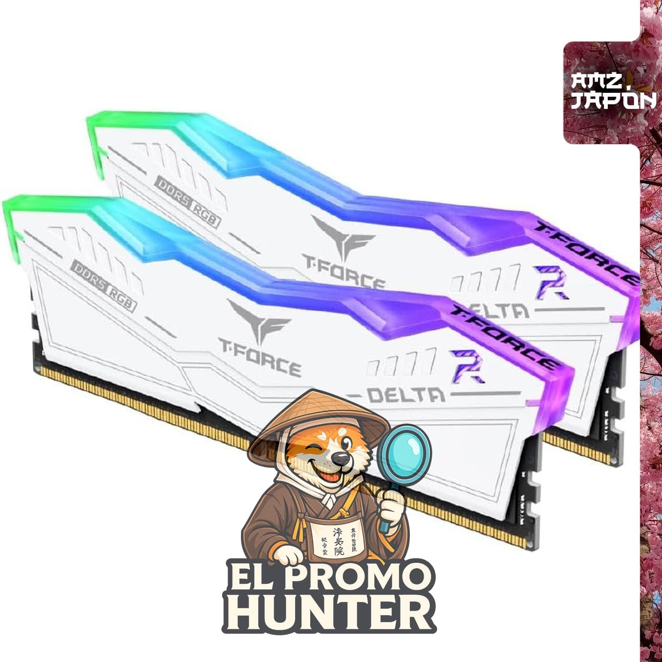 Memoria RAM Team RGB DDR5 6000MHz (PC5-48000) de 32GB (16GBx2) CL38, compatible con XMP 3.0.