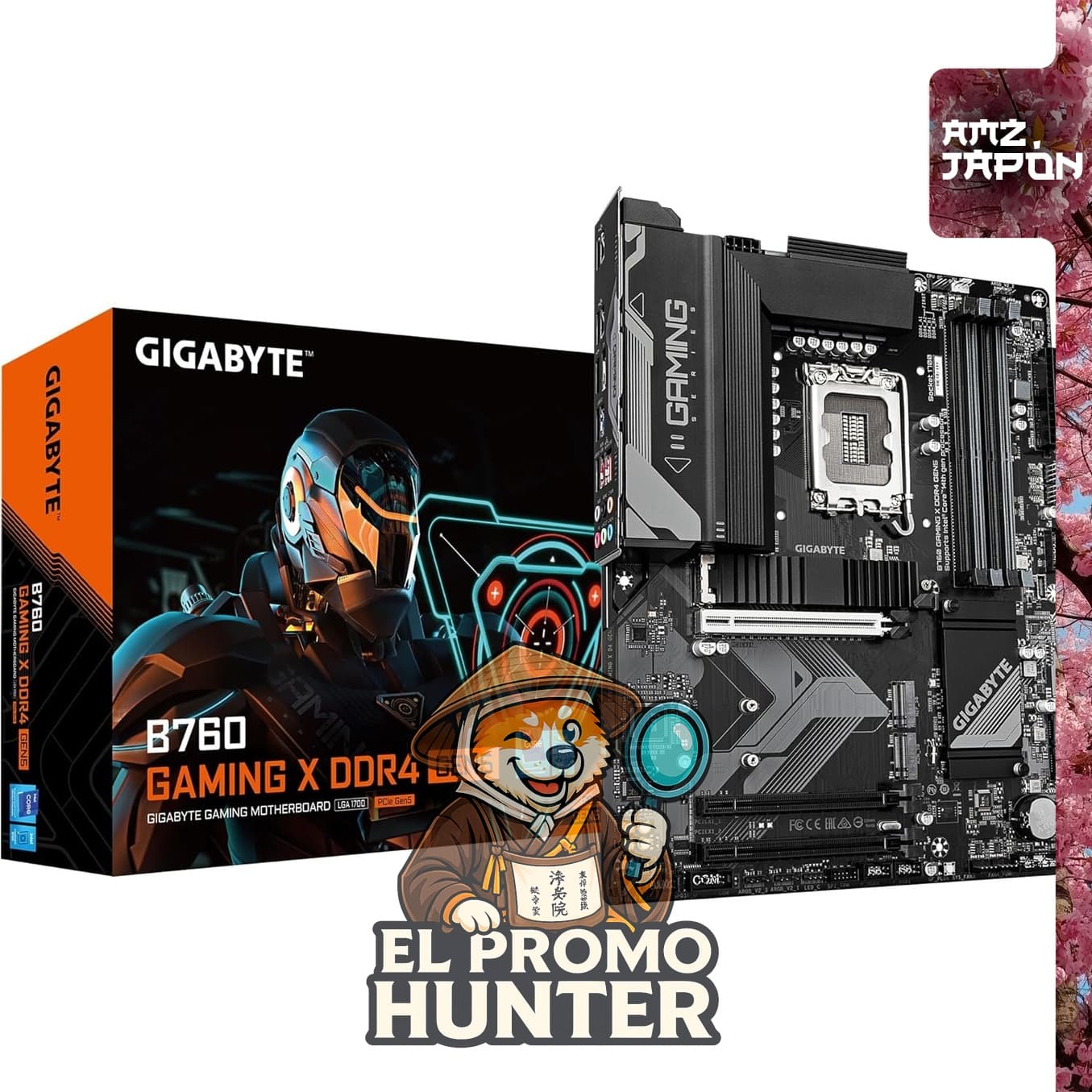 Placa base GIGABYTE B760 GAMING X DDR4 ATX, compatible con procesadores de 12ª y 13ª generación.