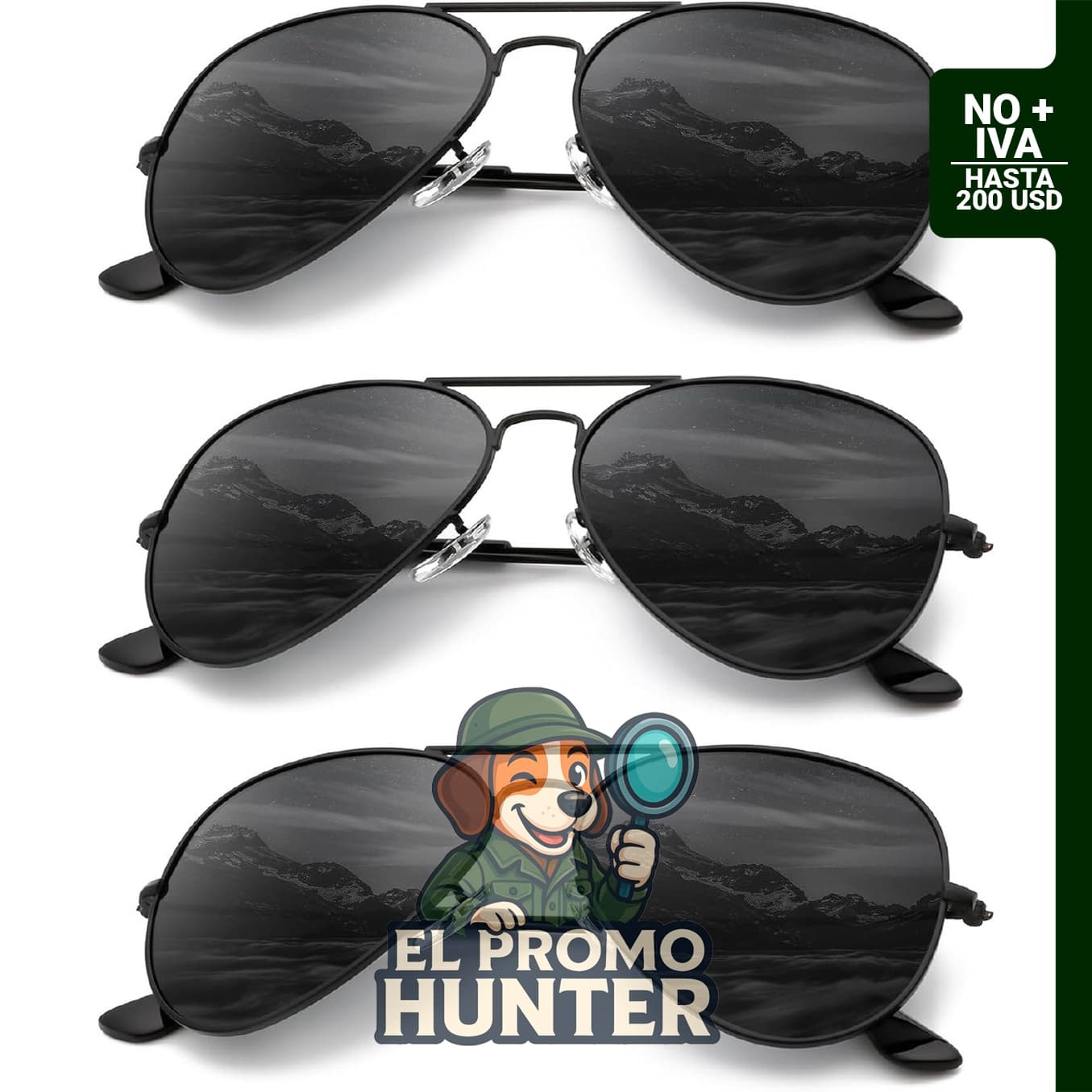 Gafas de sol de aviador polarizadas con protección UV para hombres y mujeres.