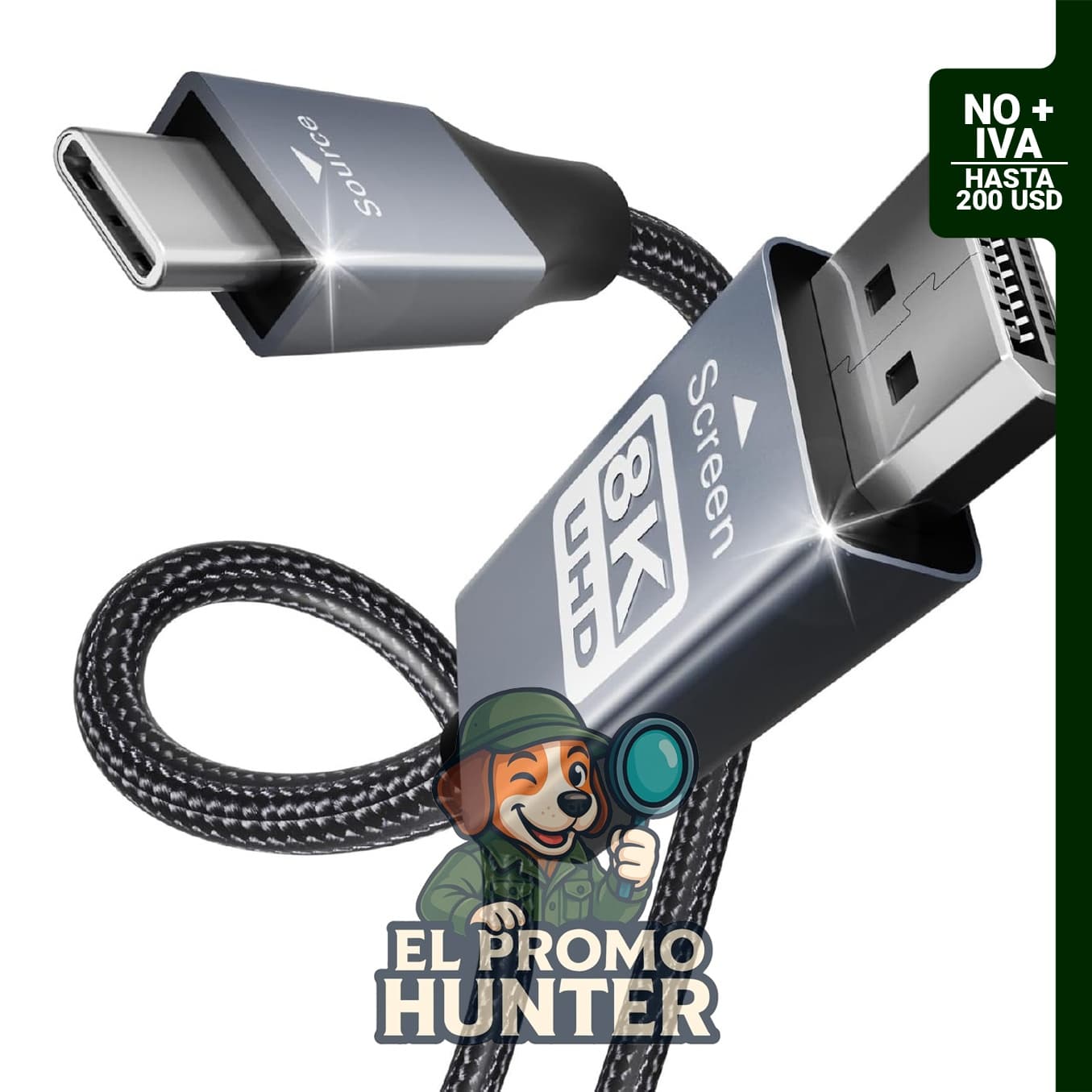 BENFEI Cable USB-C a DisplayPort de 1,8 m, compatible con 4K@60Hz y 2K@144Hz.