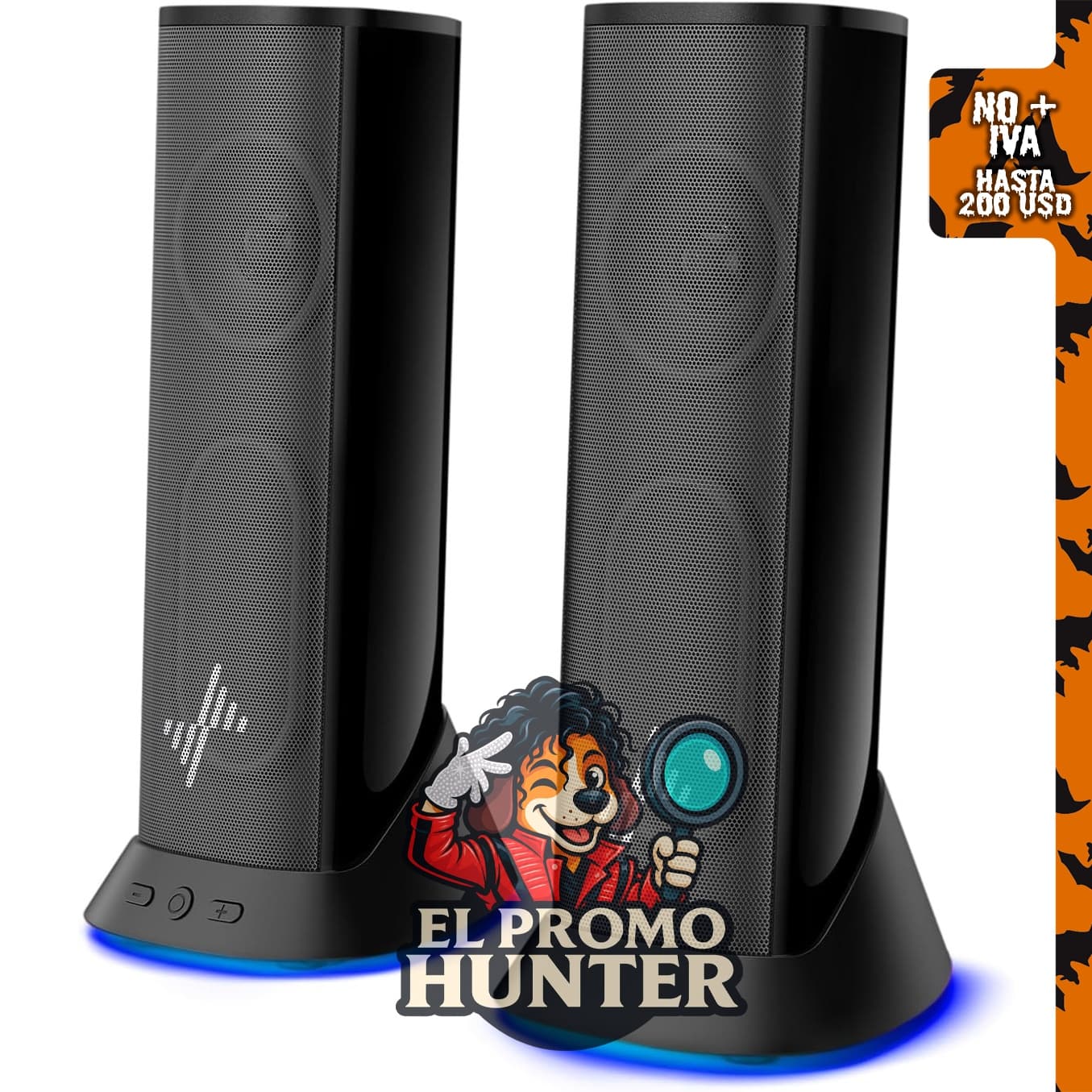 Nylavee altavoces RGB para computadora de escritorio.