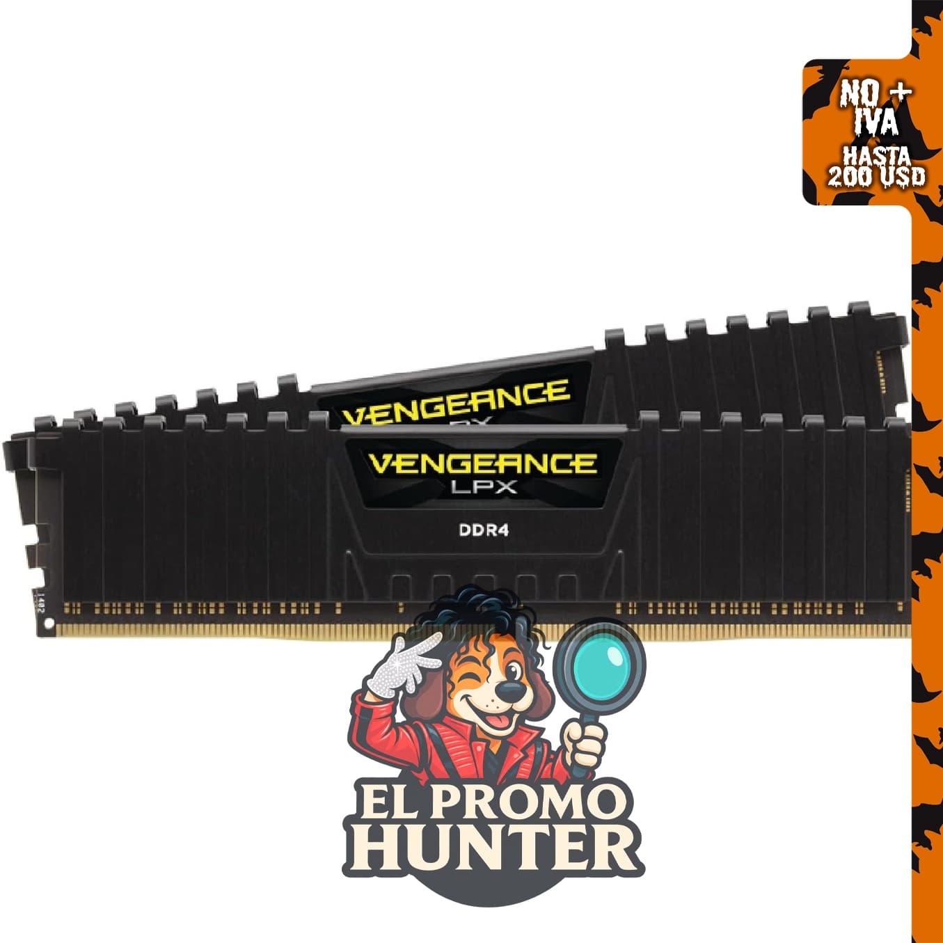 CORSAIR Vengeance LPX DDR4 RAM 32 GB (2 x 16 GB) 3200 MHz CL16-20-20-38 1.35V para computadoras de escritorio.
